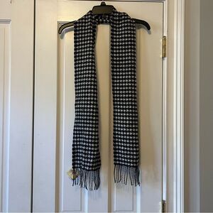 NWT Houndstooth Cashmere Merino Wool Blend Handmade Rapti Fashions Scarf
